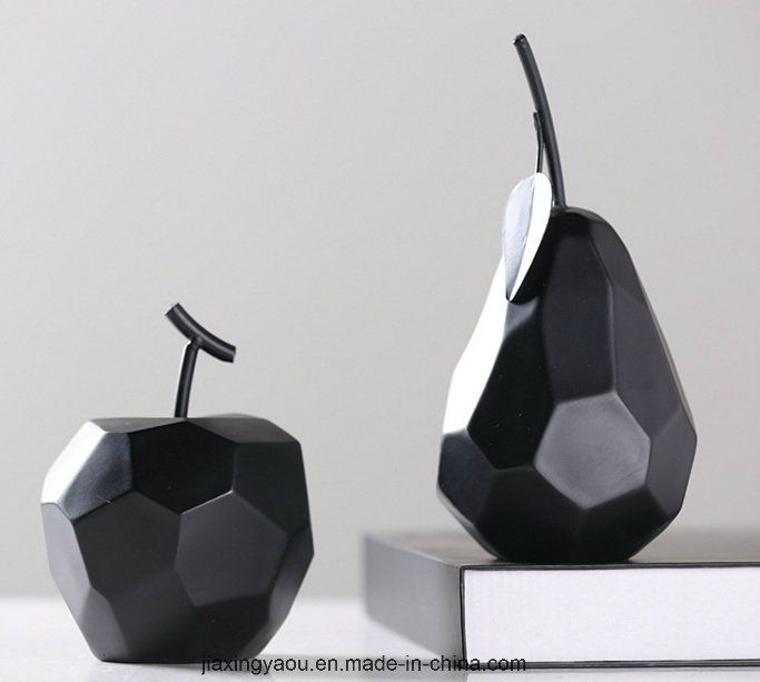 Apple-Shaped Home Resin Decoration (black) for Christmas